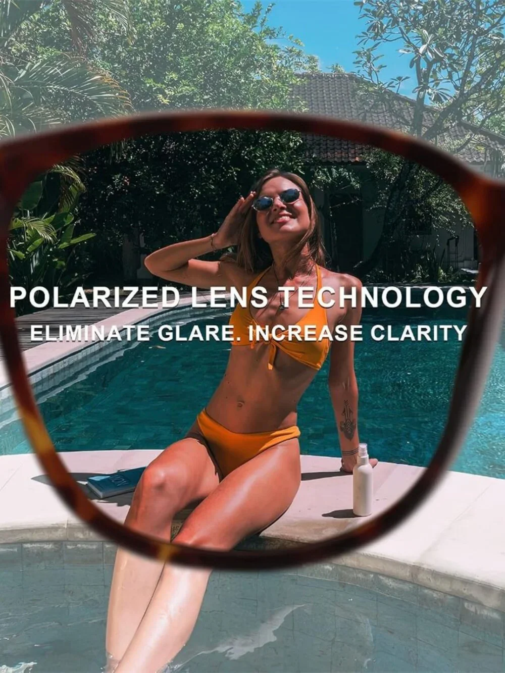 Trendy Polarized Sunglasses for Women - UV400 Protection, Big Frame, Stylish